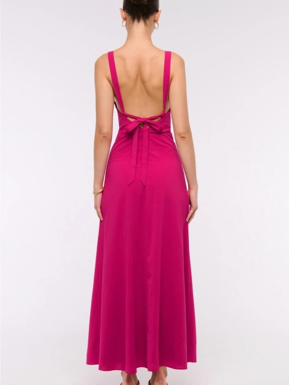 Abercrombie & Fitch Dipped waist hardware maxi dress